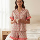 The Darling Effect Slumber Party Pajama Shorts Set-Everbloom Dusty Rose
