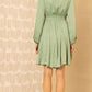 Hale Bob V-Neck “Rebekah Charmeuse” Dress - Green