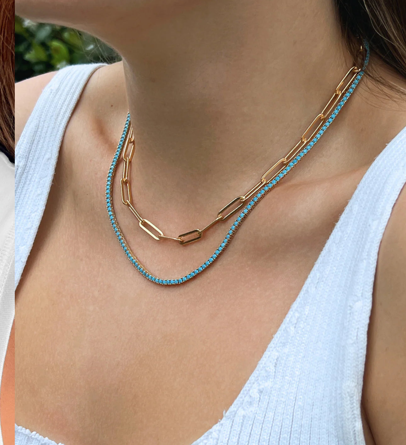 LeMel Turquoise Tennis Necklace-16"
