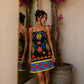 Meet Me in Santorini "Ionian Charm" Shift Dress-Black