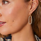 Spartina 449 Hudson Convertible Hoop Earrings-Crystal/Gold