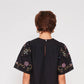 dRA Embroidered Pewter Top-Black