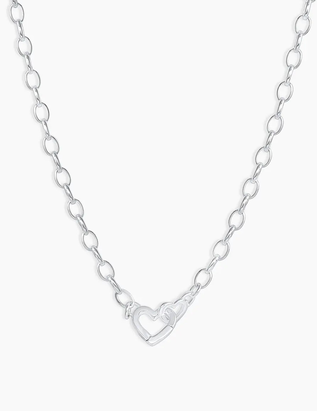 Gorjana Parker Heart Mini Necklace-Silver