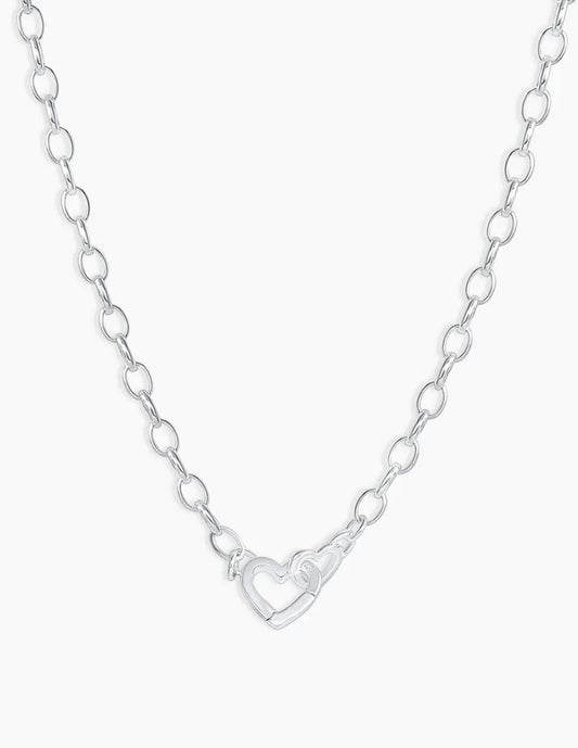 Gorjana Parker Heart Mini Necklace-Silver