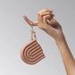Kitsch Compact Mirror Keychain-Terracotta