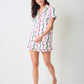 Printfresh "Ribbons & Bows" Organic Pima Modal Knit Short PJ Set-Vanilla Cream