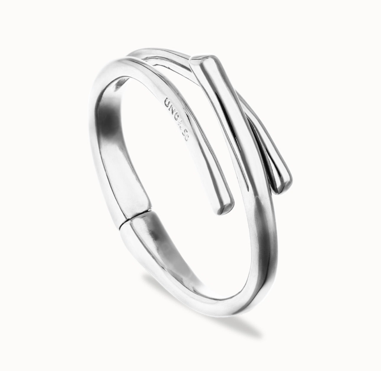 Uno de 50 "Raices" Hinged Bangle-Silver