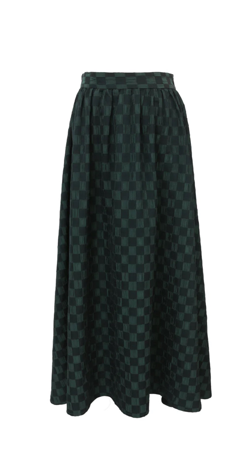 FRNCH "Emanuelle" Skirt-Vert Foret (Forest Green)