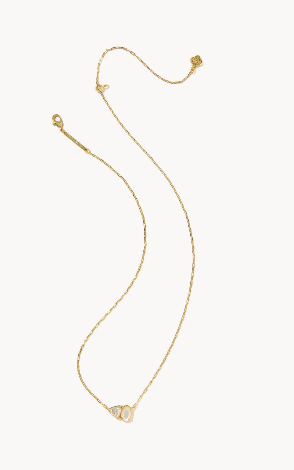 Kendra Scott Tatum Short Pendant Necklace-Gold Neutral Mix