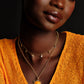 Kendra Scott Pumpkin Long Pendant Necklace-Gold Orange MOP
