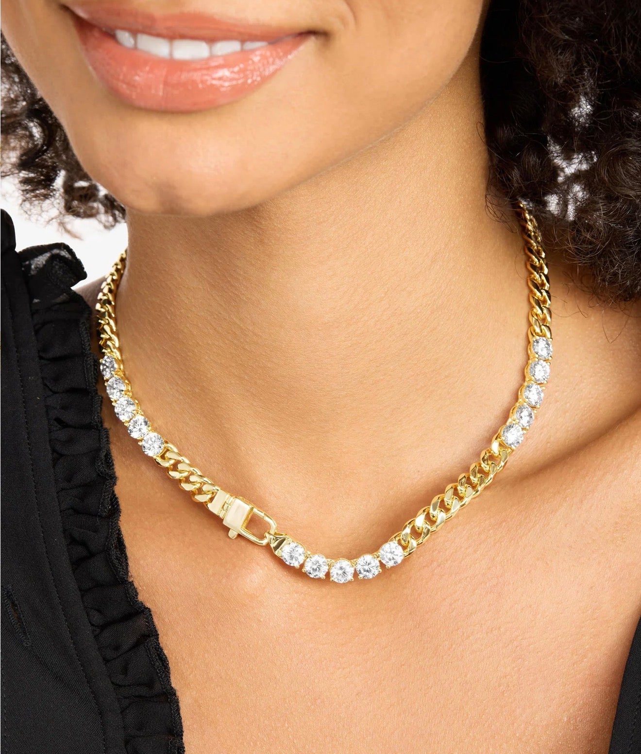 Melinda Maria “Julian’s Obsessed with Diamonds” Necklace Gold/White