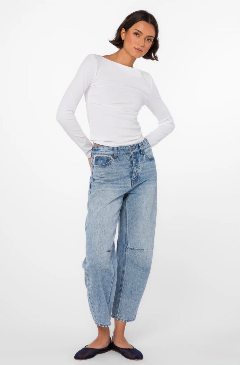 Velvet Heart “Leone” Long Sleeved Ribbed Tee - White