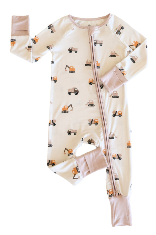 Caden Lane “Little Builder” Convertible Zip Romper