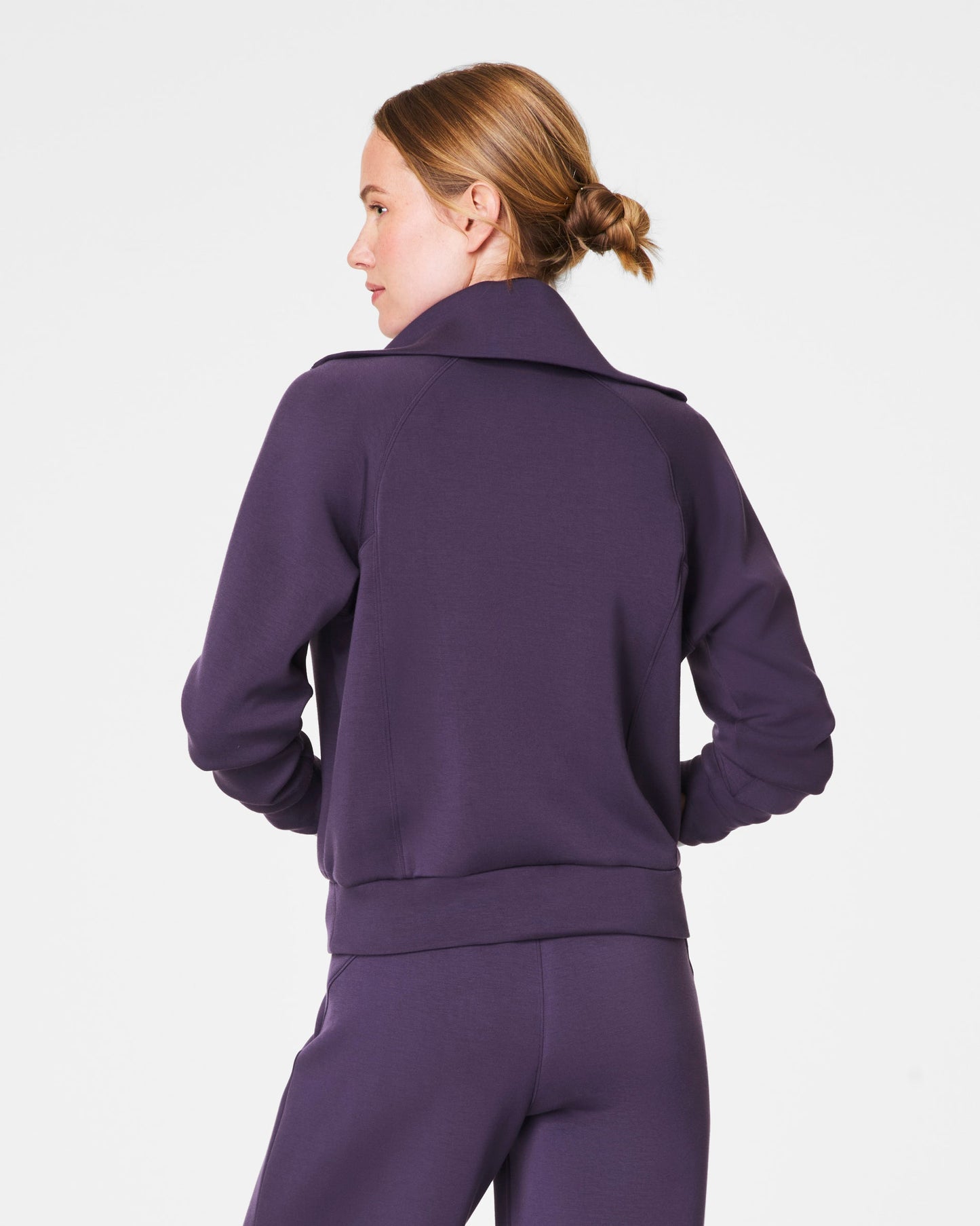 Spanx AirEssentials Half Zip-Aubergine