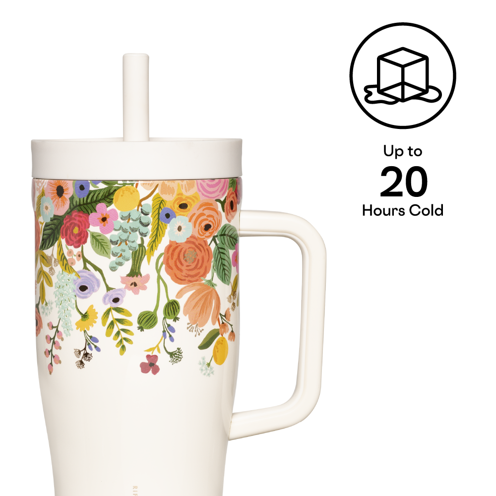 Corkcicle x Rifle Paper Co. “Garden Party Cream”- 22oz Cruiser