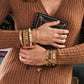 Capucine de Wulf Berry Gem Hinged Bangle-MOP