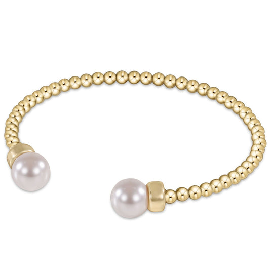 Enewton "Classic" Gold 3mm Bead Cuff-Pearl