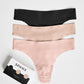 Spanx SPANXsmooth® Fit-To-You Thong 3-Pack Box - Very Black/Toasted Oatmeal/Vintage Rose - One Size