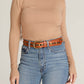 Amsterdam Heritage  “Jasmyn” | Studded Western Belt- Cognac