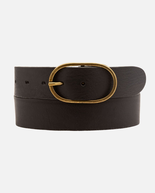 Amsterdam Heritage  “Fien” | Classic Leather Belt- Black