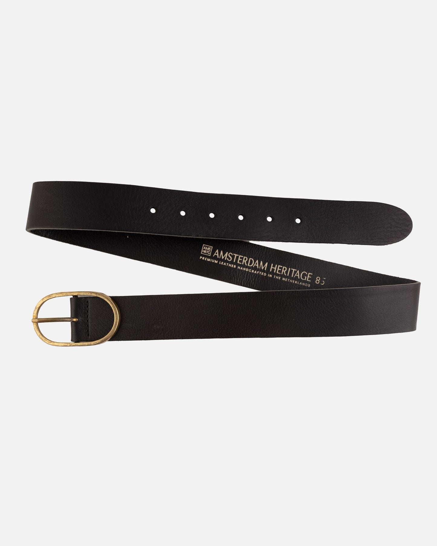 Amsterdam Heritage  “Fien” | Classic Leather Belt- Black