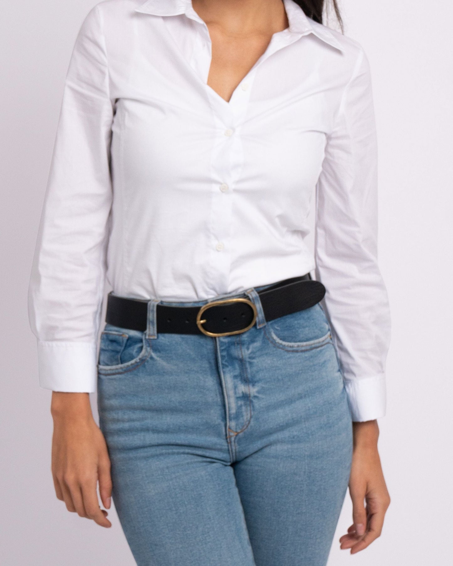 Amsterdam Heritage  “Fien” | Classic Leather Belt- Black