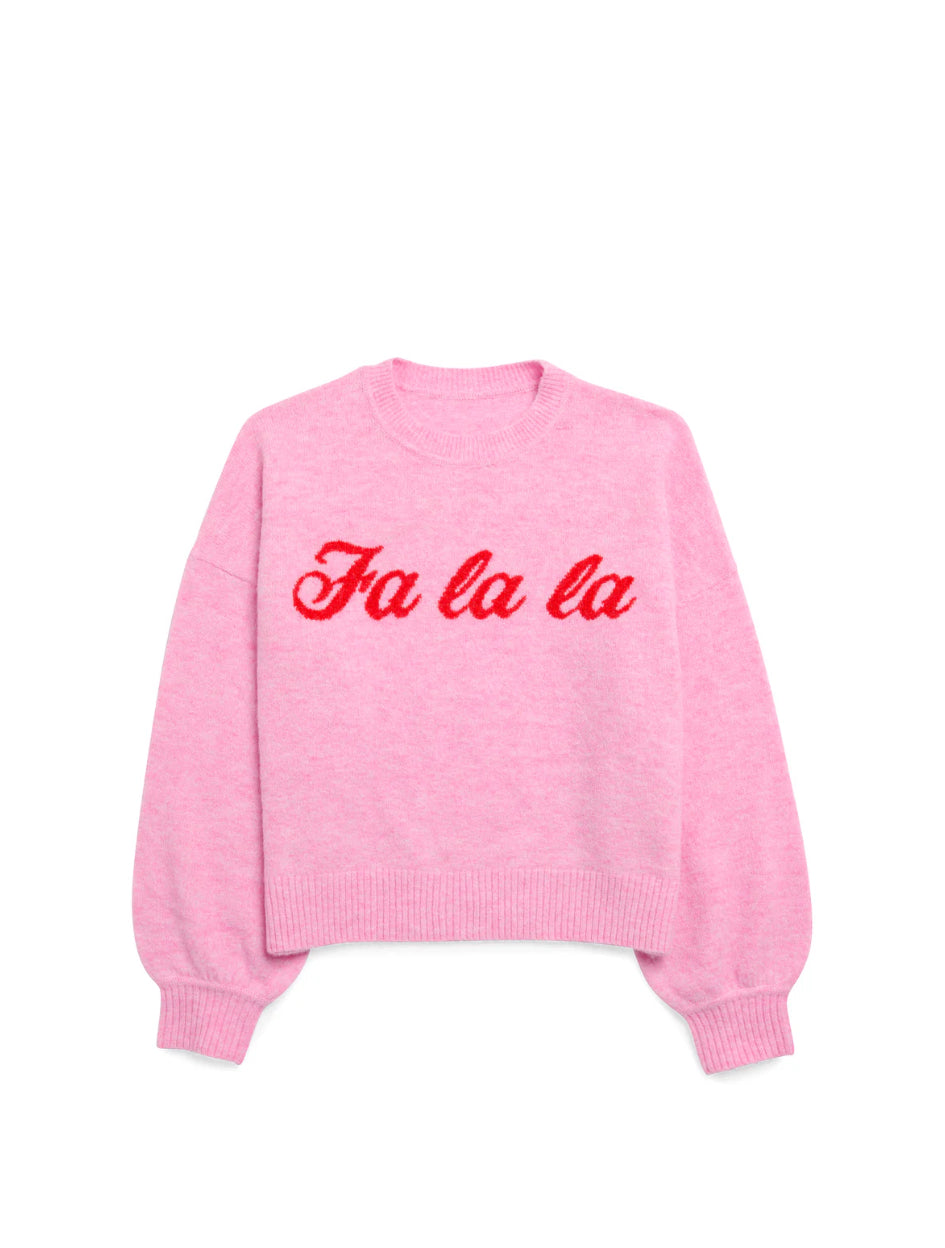 Shiraleah "Fa La La" Sweater-Bubblegum