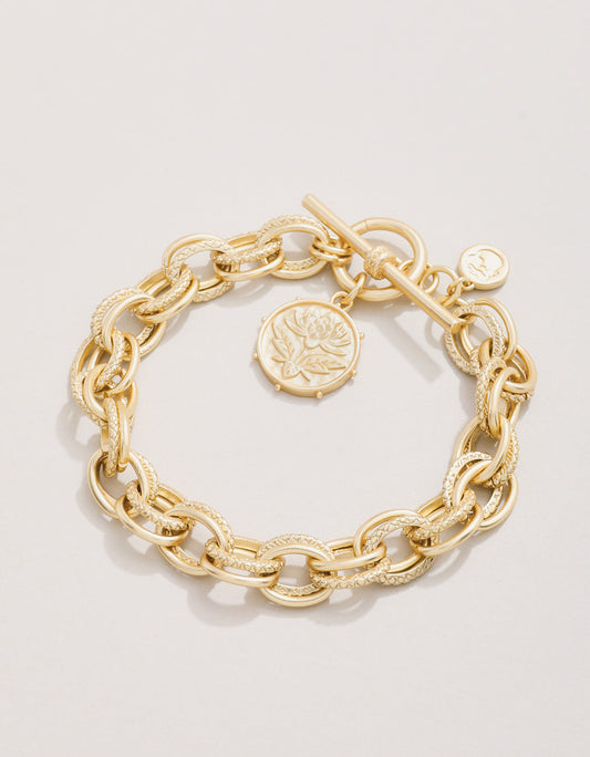 Spartina 449 Lotus Toggle Bracelet-Gold