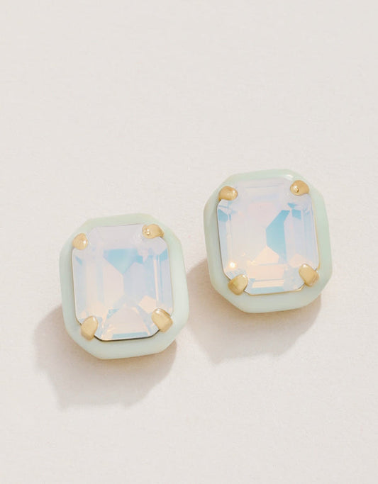 Spartina 449 Clara Window Stud Earring -White Opal