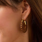 Spartina 449 Wicker Hoop Earrings -Brown