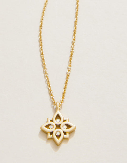 Spartina 449 Sea La Vie 18” Necklace-Never Give Up/Lotus-Gold