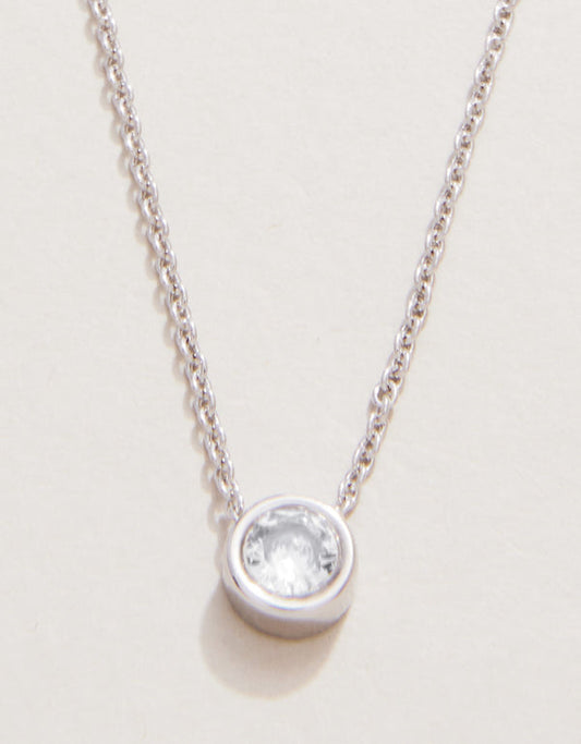 Spartina 449 Sea La Vie 18” Necklace -Ray of Hope/Gem - Silver
