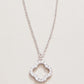 Spartina 449 Sea La Vie 18” Necklace-Lucky One/Quatrefoil - Silver
