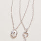 Spartina 449 Sea La Vie 18" Necklace - Best Friends/Heart Key (2 piece set) - Silver