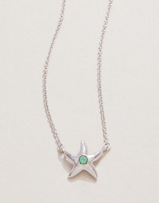 Spartina 449 Sea La Vie 18” Necklace-Friendship/Starfish - Silver