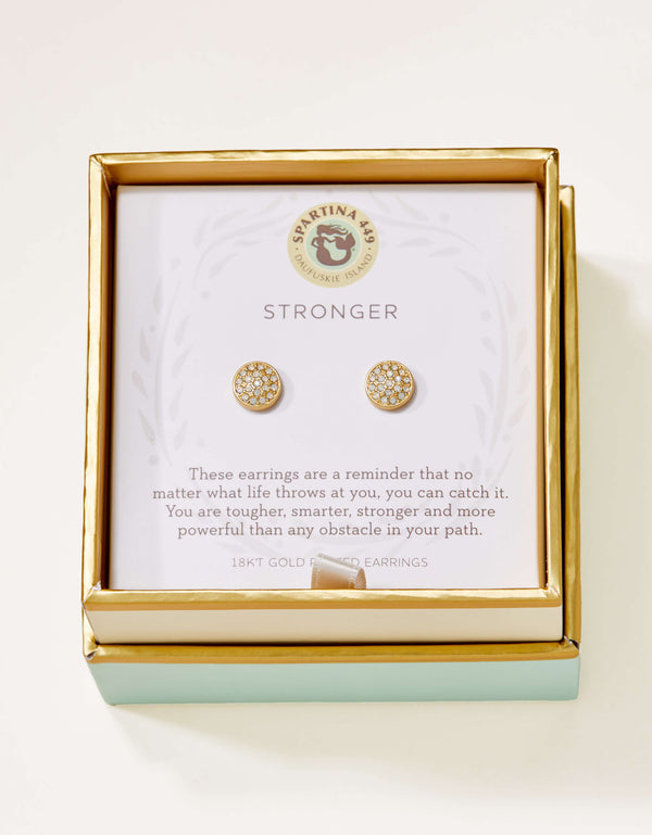 Spartina 449 Sea la Vie Stud Earrings - Stronger/Pave Disk