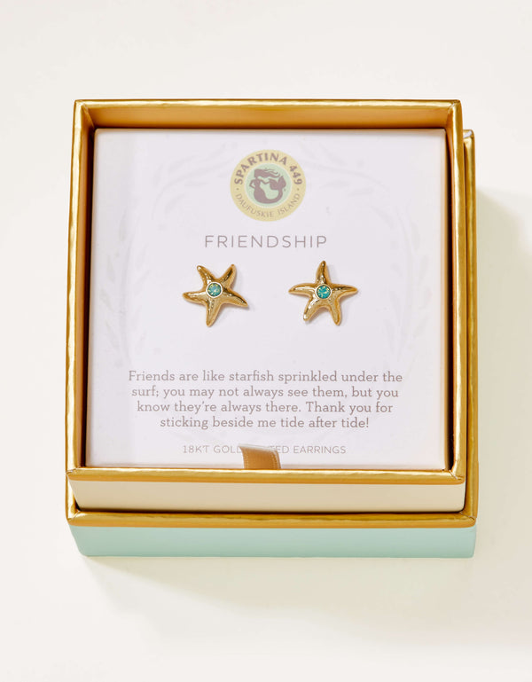 Spartina 449 Sea La Vie Stud Earrings Friendship/Starfish-Gold