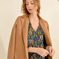 Molly Bracken Faux Suede Coat-Camel