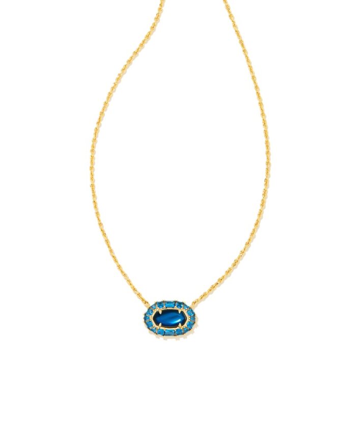 Kendra Scott Elisa Crystal Frame Pendant Necklace- 5 Colors