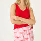 PJ Salvage "Ribbons & Bows" Flannel PJ Shorts -Candy Pink