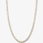Melinda Maria “Baroness” Tennis Necklace Gold/White