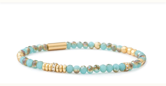 Spartina 449 Stretch Bracelet 4mm-Sea Foam