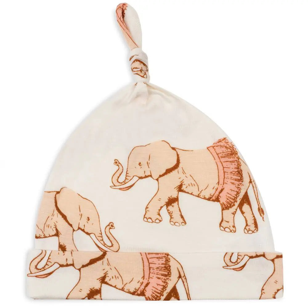 Milkbarn Kids “Tutu Elephant" Bamboo Knotted Beanie Hat