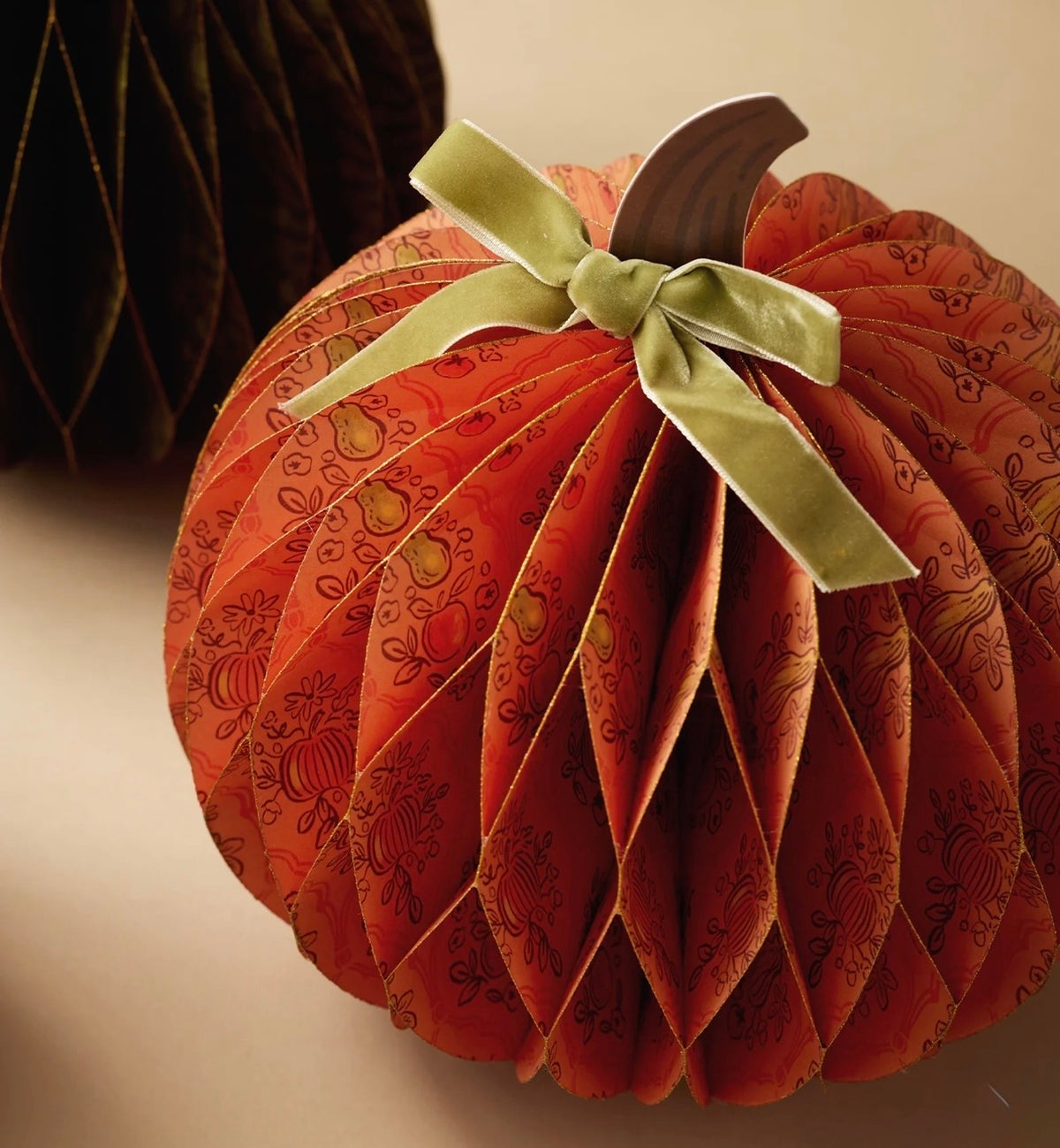 Rifle Paper Co. "Harvest" Honeycomb Gourd Decor