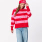 Shiraleah "Gifting" Embroidered Sweatshirt-Red/Pink