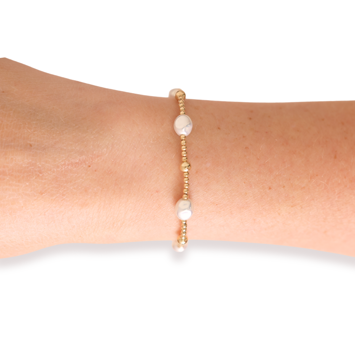 Beaded Blondes "Maggie" Gold Bracelet -Standard 6.75"