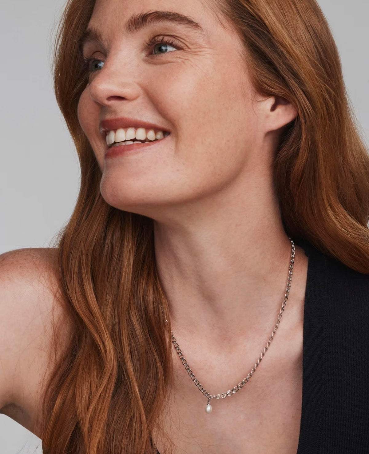 Kendra Scott Oakland Pearl Chain Necklace-Gold Freshwater Cultured Pearl