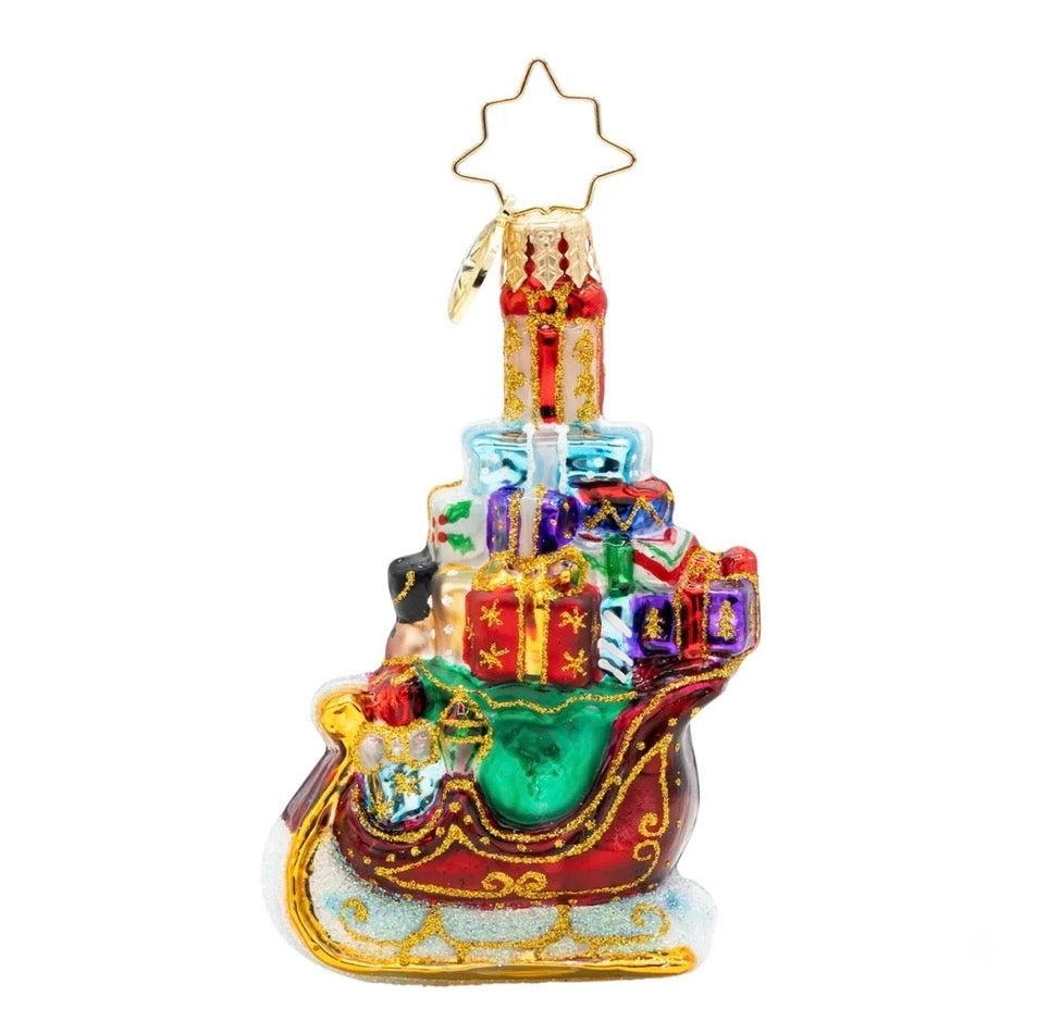 Christopher Radko Ornament-Sleighful of Surprises Gem