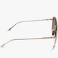 Diff Eyewear “Dash” Brushed Gold Coffee Gradient Sunglasses