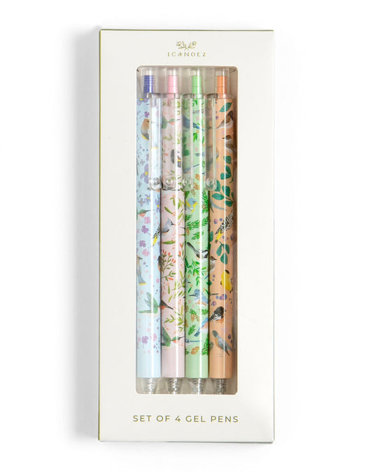 1 Canoe 2 "Feathered Friends" Bird Gel Pens (Set of 4)